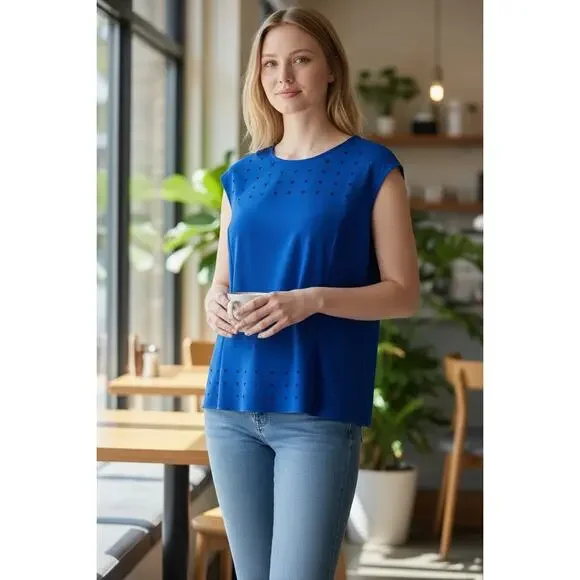 Blue Vince camuto top size medium - Picture 6 of 6